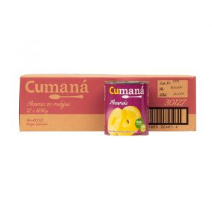 Anana en Rodajas Cumana (12 Rodajas ) Lata (12 x 836 gr)