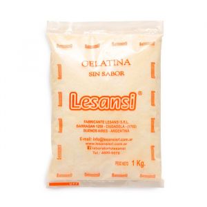 Gelatina Sin Sabor Lesansi Bolsa x 1 Kg