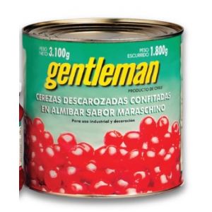 Cerezas Rojas al Maraschino Enteras Gentleman Lata x 3.1 Kg