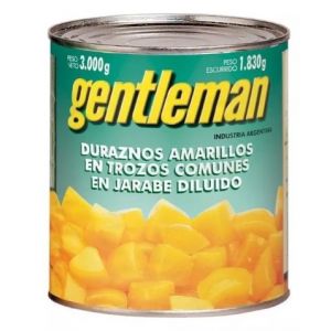 Duraznos en Cubos Gentleman Lata x 3 Kg.